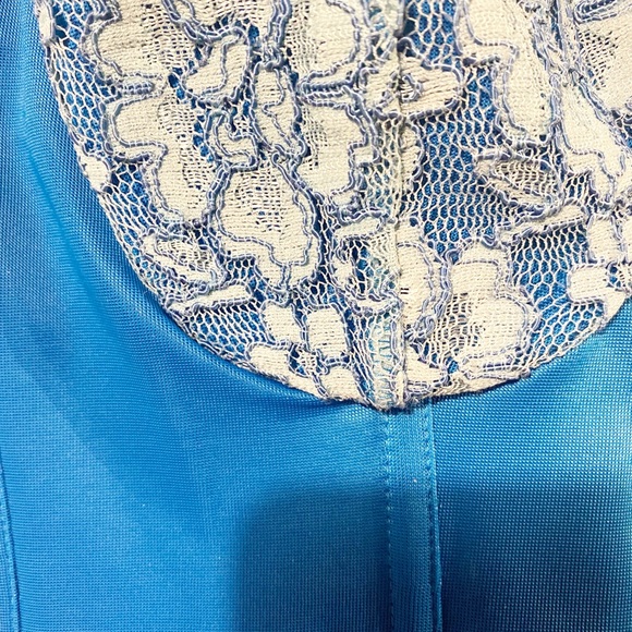 Unique Marciano Multi Strap Lace Blue Corset XS - Picture 4 of 9